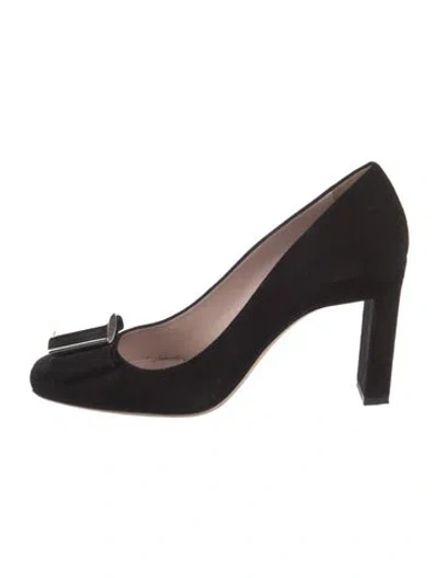 Pre-owned Miu Miu Suede Pumps In Black