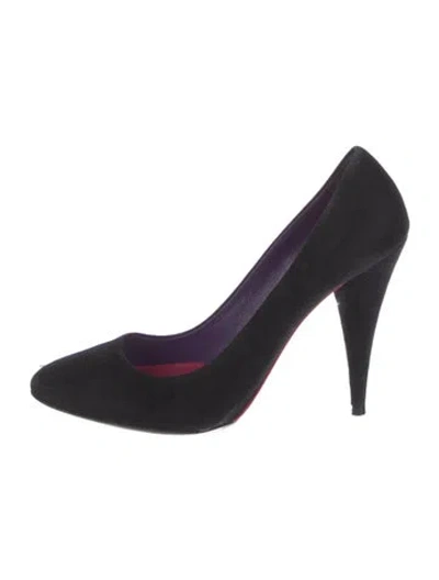 Pre-owned Miu Miu Suede Pumps In Black