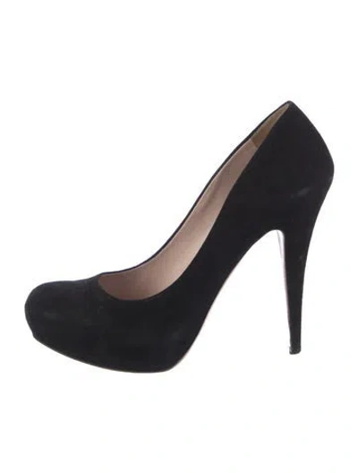 Pre-owned Miu Miu Suede Pumps In Black