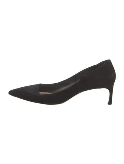 Pre-owned Miu Miu Suede Pumps In Black