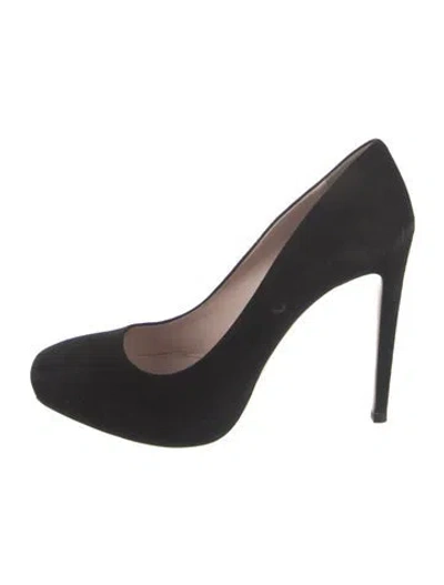 Pre-owned Miu Miu Suede Pumps In Black