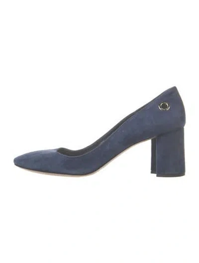 Pre-owned Miu Miu Suede Pumps In Blue