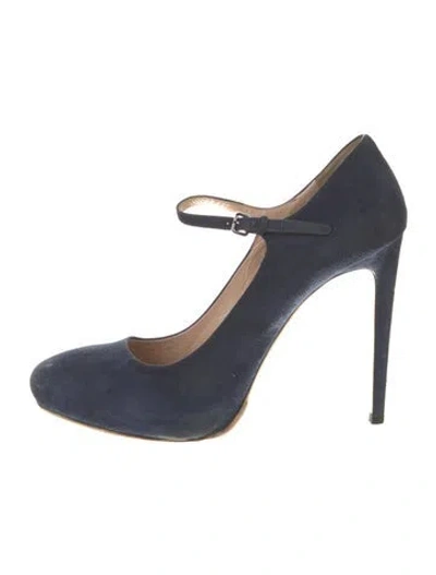 Pre-owned Miu Miu Suede Pumps In Blue