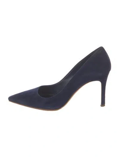Pre-owned Miu Miu Suede Pumps In Blue