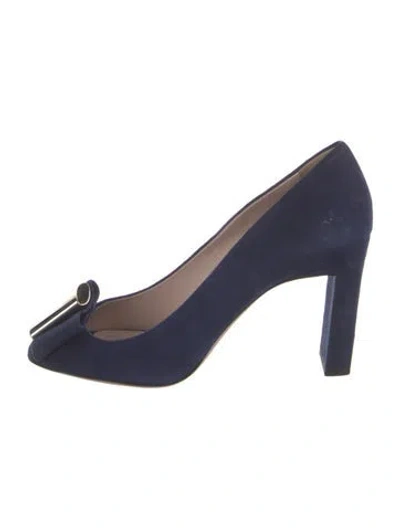 Pre-owned Miu Miu Suede Pumps In Blue