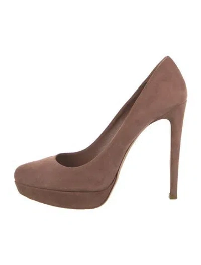 Pre-owned Miu Miu Suede Pumps In Neutrals