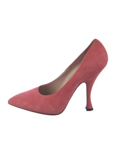 Pre-owned Miu Miu Suede Pumps In Pink