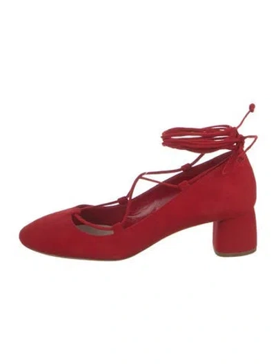Pre-owned Miu Miu Suede Pumps In Red