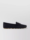 MIU MIU SUEDE ROUND TOE LOAFERS