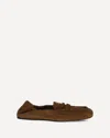 Miu Miu Mocassini Ruches In Pelle Scamosciata In Brown