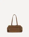 Miu Miu Suede Shoulder Bag In Brown