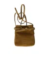 Miu Miu Suede Shoulder Bag In Brown
