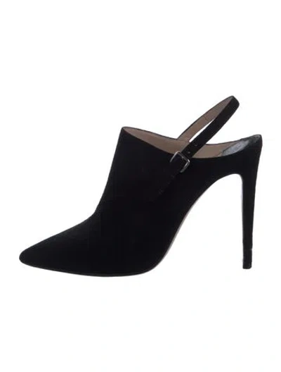 Pre-owned Miu Miu Suede Slingback Pumps In Black