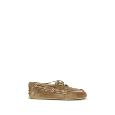 Miu Miu Suede Slip-on Loafer In Green