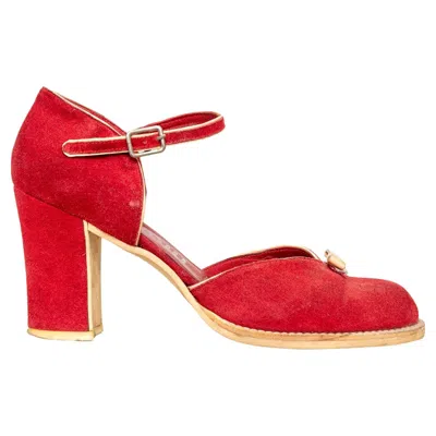 Pre-owned Miu Miu Suede Suede Pumps - '90s In Red