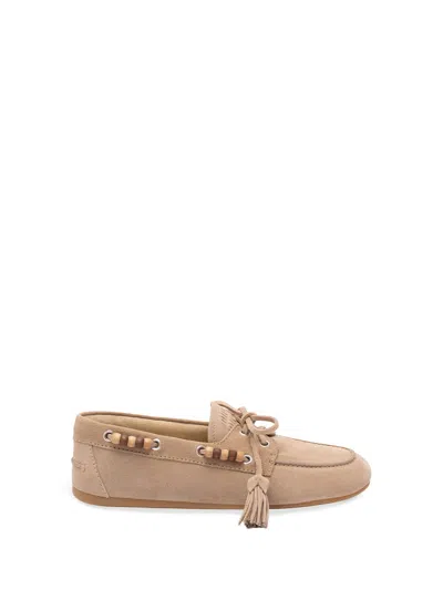 Miu Miu Suede Tassel Loafers In Multi