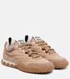 Miu Miu Suede-trimmed Sneakers In Pink
