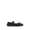 Miu Miu Satin Ballerinas In Blue