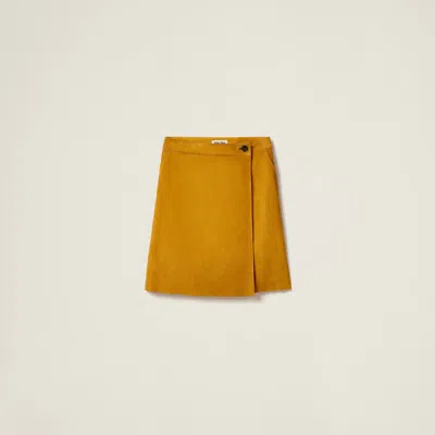 MIU MIU SUEDE WRAPAROUND SKIRT