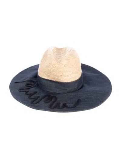 Pre-owned Miu Miu Sun Hat In Blue
