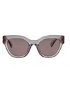 Miu Miu Malva Trasparente Acetate Sunglasses