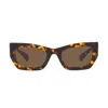 Miu Miu Womens Yellow Mu 09ws Rectangular-frame Acetate Sunglasses