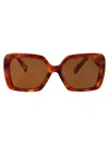 Miu Miu Womens Brown Ps 55ys Square-frame Acetate Sunglasses In Brown