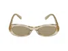 Miu Miu Mu 06zs Sand Transparent Sunglasses In 11t40f Sand Transparent