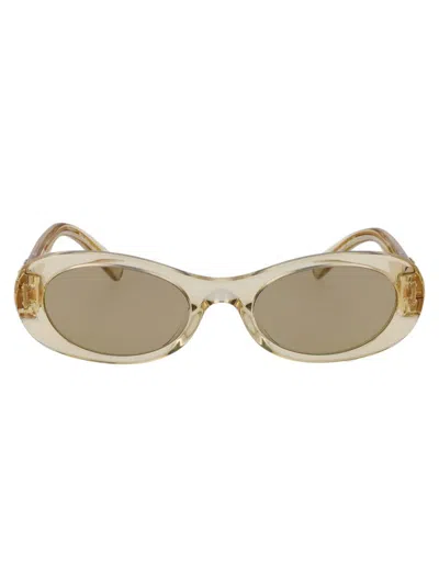 Miu Miu Mu 06zs Sand Transparent Sunglasses In 11t40f Sand Transparent