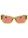 Miu Miu 0mu 09ws Sunglasses In 12t1d0 Orange Transparent
