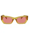 Miu Miu 0mu 09ws Sunglasses In 12t1d0 Orange Transparent