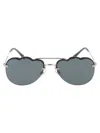 Miu Miu Eyewear Pilot Frame Sunglasses In 1bc175 Silver