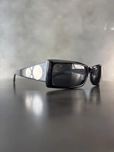 Pre-owned Miu Miu Sunglasses 2000s Y2k Silver Circles Smu21e Vintage In Brown