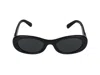 Miu Miu Acetate Oval Sunglasses In Black