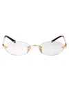 Miu Miu Oro Metal Sunglasses In Gold