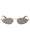 Miu Miu Oro Metal Sunglasses In Gold