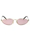 Miu Miu Oro Pallido Metal Sunglasses In Pink
