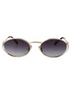 Miu Miu Womens Gold Mu 52ys Round-frame Tinted-lens Metal Sunglasses In Gold