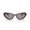 Miu Miu Full Frame Sunglasses In Havana/grigio