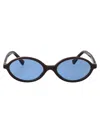 Miu Miu Oval-frame Sunglasses In Moka
