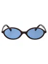Miu Miu Oval-frame Sunglasses In Moka