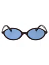Miu Miu Oval-frame Sunglasses In Moka