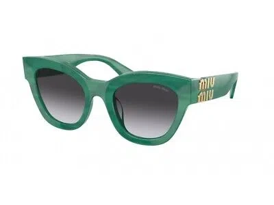 Pre-owned Miu Miu Sunglasses Mu 01ys 15h09s Green Grey Woman In Gray