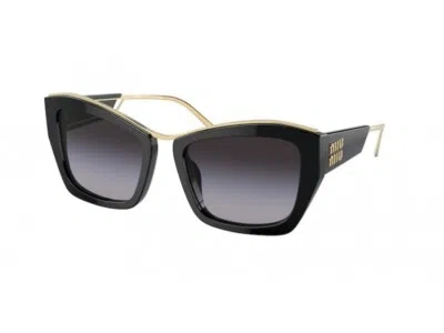 Pre-owned Miu Miu Sunglasses Mu 02ys 1ab5d1 Black Grey Man In Gray