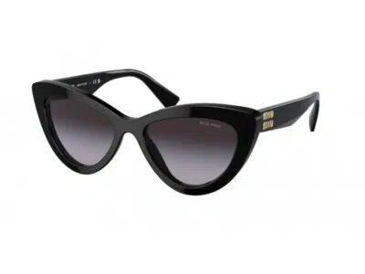 Pre-owned Miu Miu Sunglasses Mu 04ys 1ab5d1 Black Grey Woman In Gray