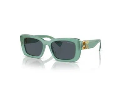 Pre-owned Miu Miu Sunglasses Mu 07ys 19l09t Green Dark Grey Woman