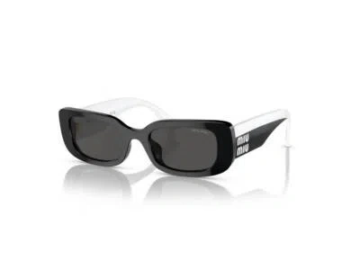 Pre-owned Miu Miu Sunglasses Mu 08ys 1ab5s0 Black Dark Gray Woman