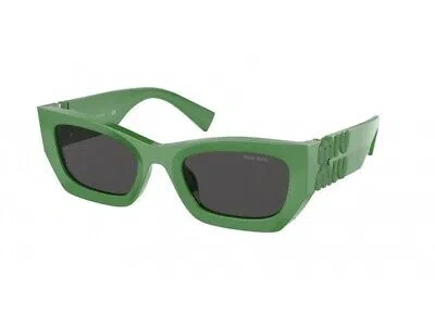 Pre-owned Miu Miu Sunglasses Mu 09ws 19c5s0 Green Grey Woman