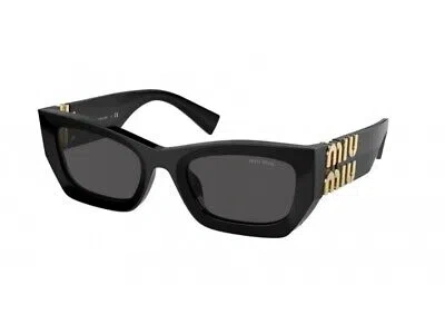 Pre-owned Miu Miu Sunglasses Mu 09ws 1ab5s0 Black Grey Woman In Gray