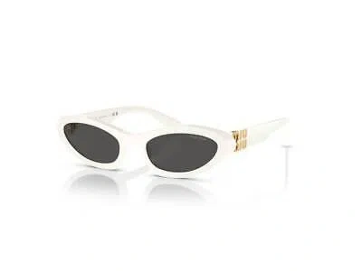Pre-owned Miu Miu Sunglasses Mu 09ys 1425s0 White Dark Grey Woman